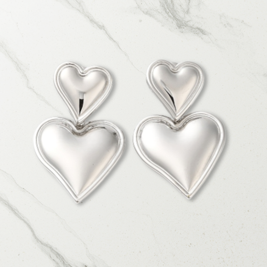 Double Heart Earrings