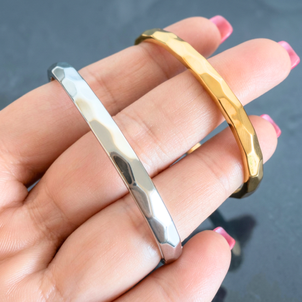 Faceted Cuff Bangle