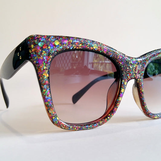 Rainbow Flared Square Sunglasses
