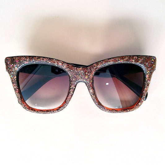 Brown Flared Square Sunglasses