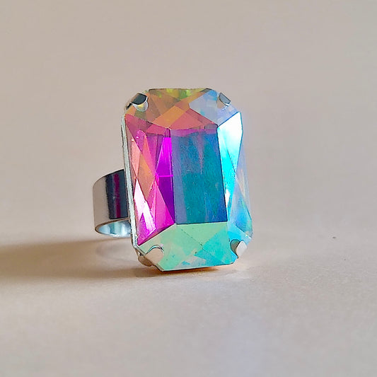 Crystal Ring - AB - adjustable