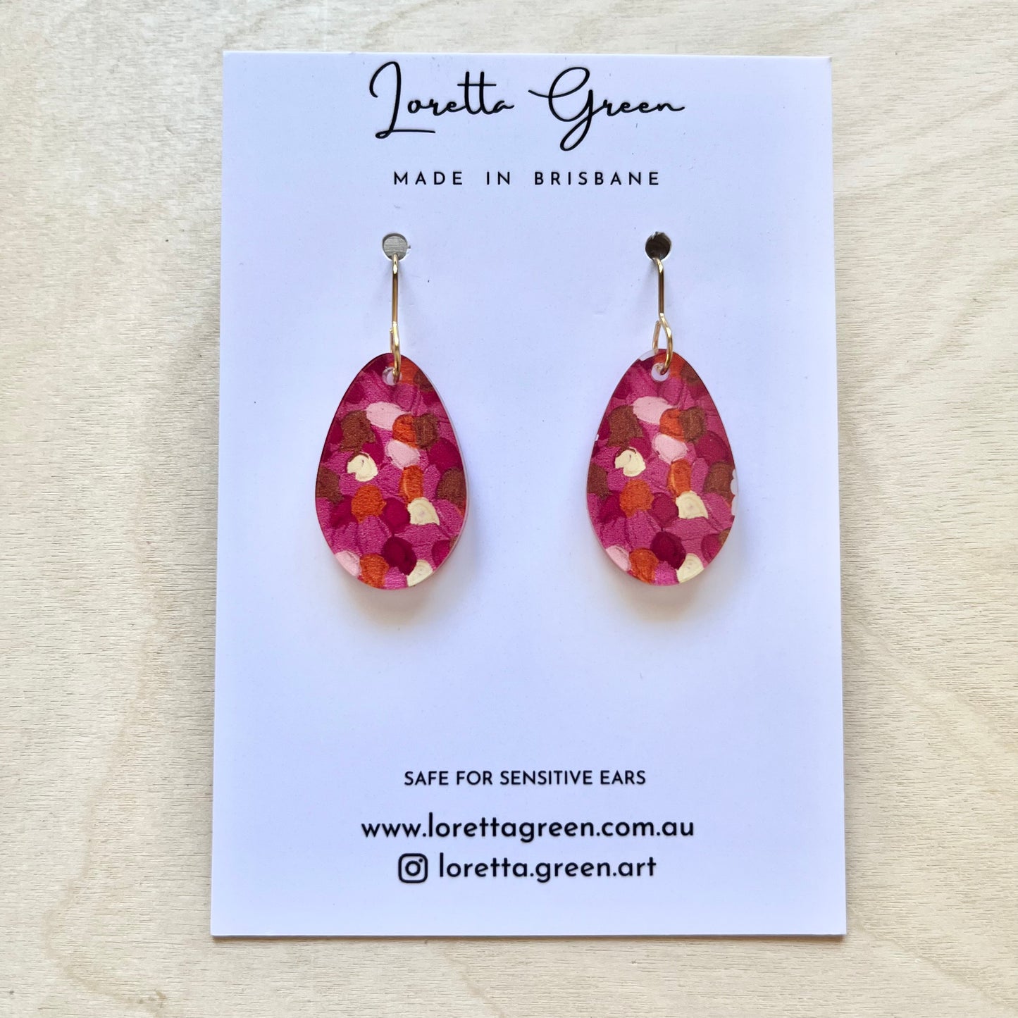 Cerise Earrings - Round Droplets