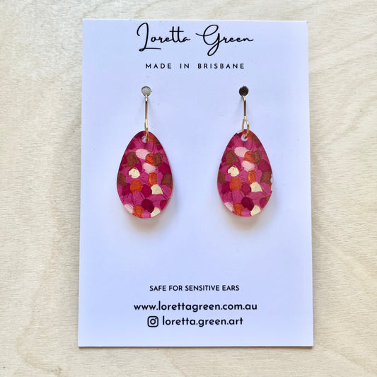 Cerise Earrings - Round Droplets