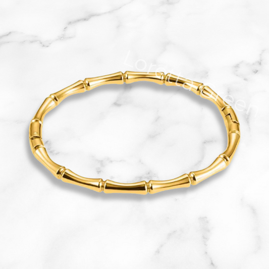 Bamboo Bangle - Gold
