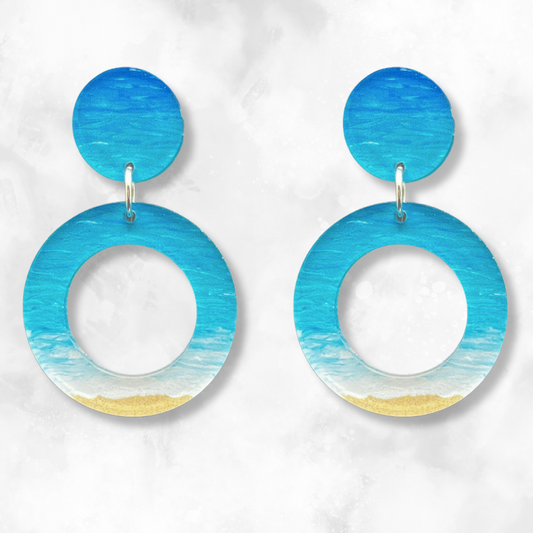 Beach Earrings - Double Circles
