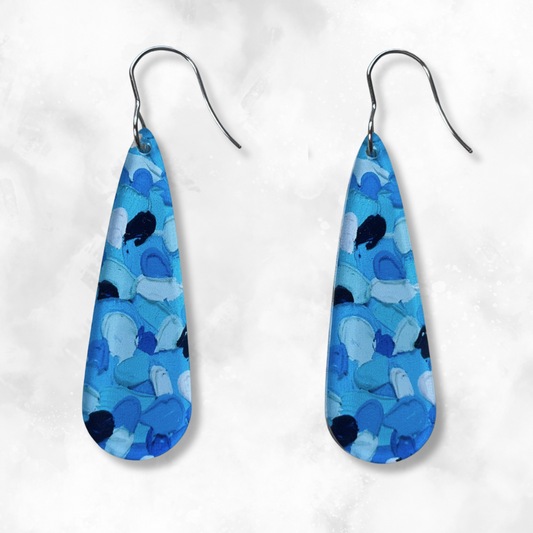 Blue Earrings - Long Droplets