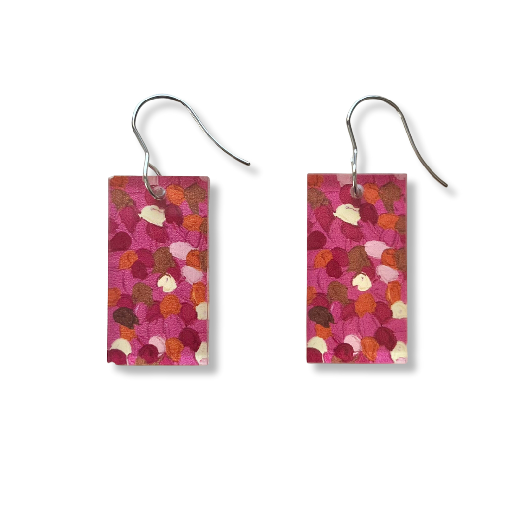 Cerise Earrings - Rectangle