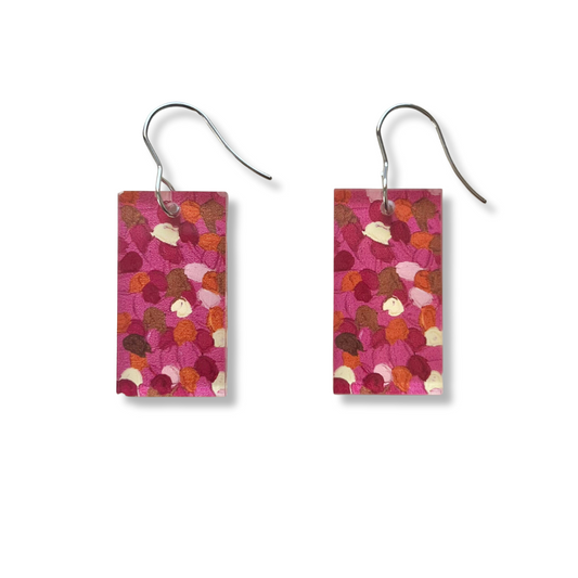 Cerise Earrings - Rectangle