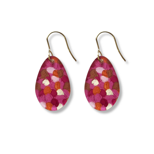 Cerise Earrings - Round Droplets
