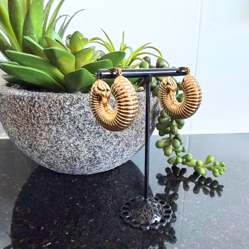 Chunky Gold Hoop Earrings