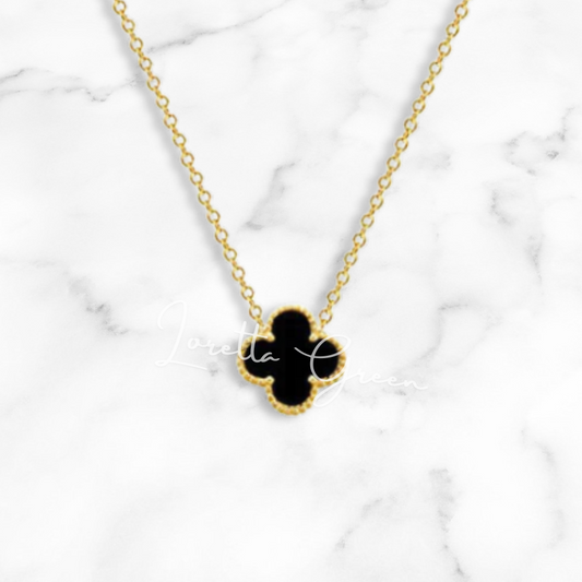 Clover Necklace on Gold