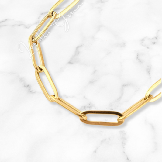 Paperclip Chain Necklace - Gold