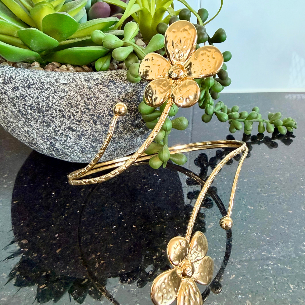 Flower Armband - Gold
