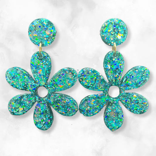 Turquoise “Gwen” Sparkle Earrings
