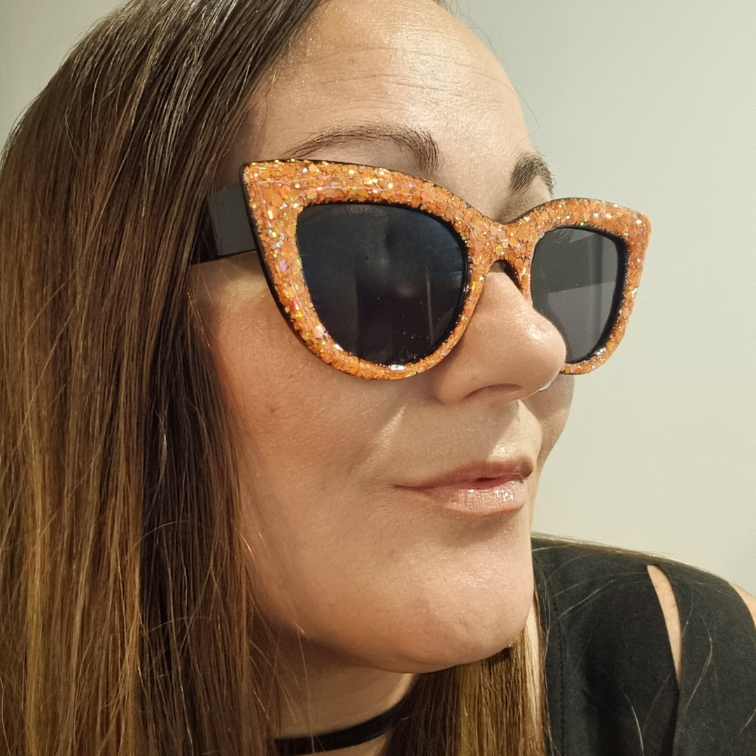 Orange Cat Eye Sunglasses