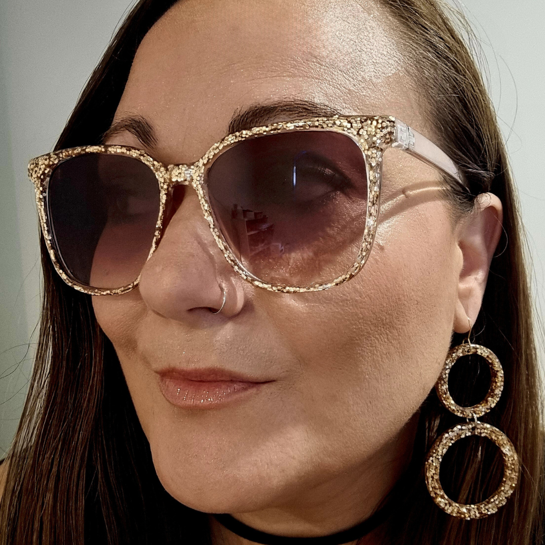 Gold Slimline Sunglasses