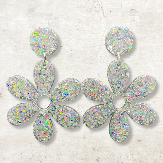 Silver “Gwen” Sparkle Earrings