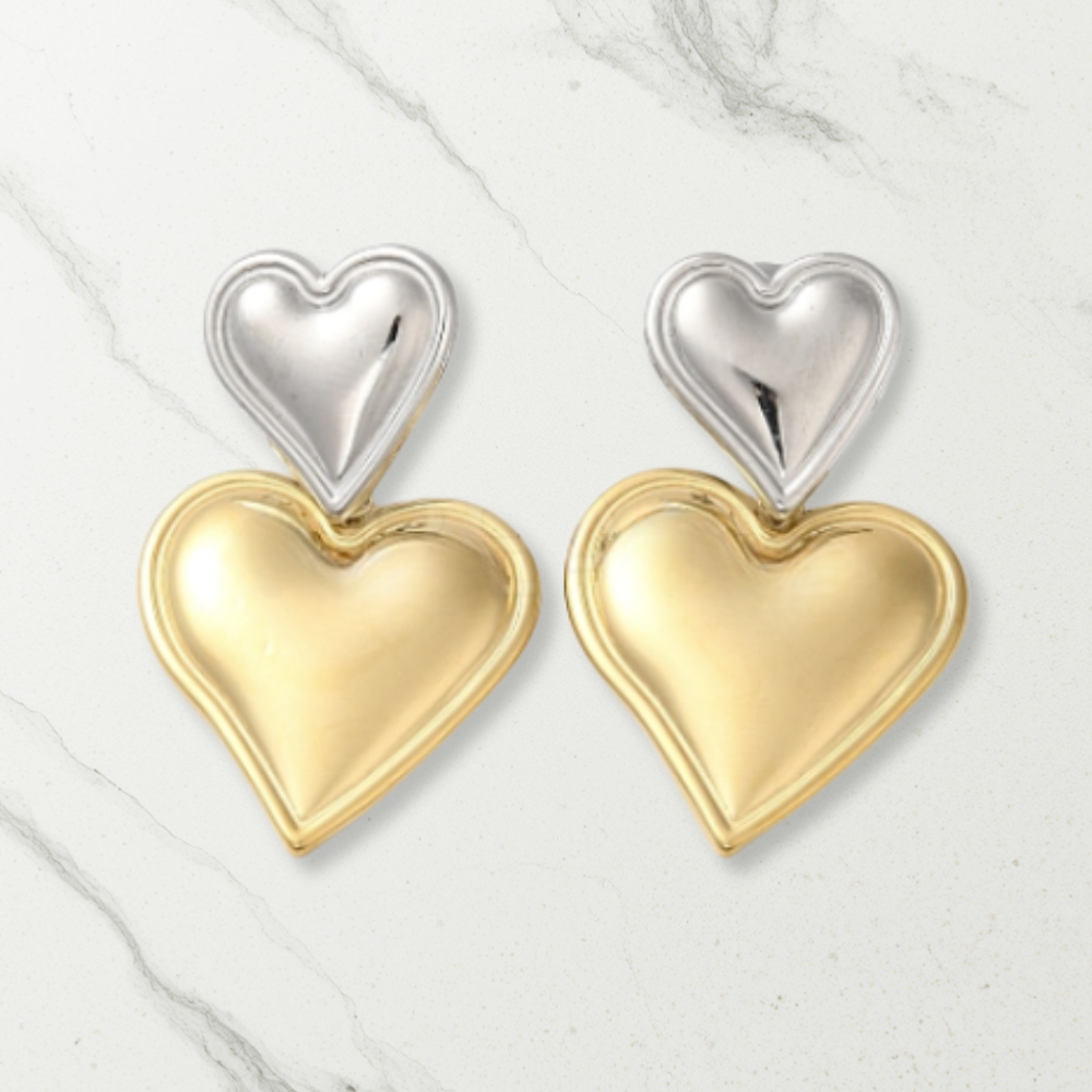 Double Heart Earrings
