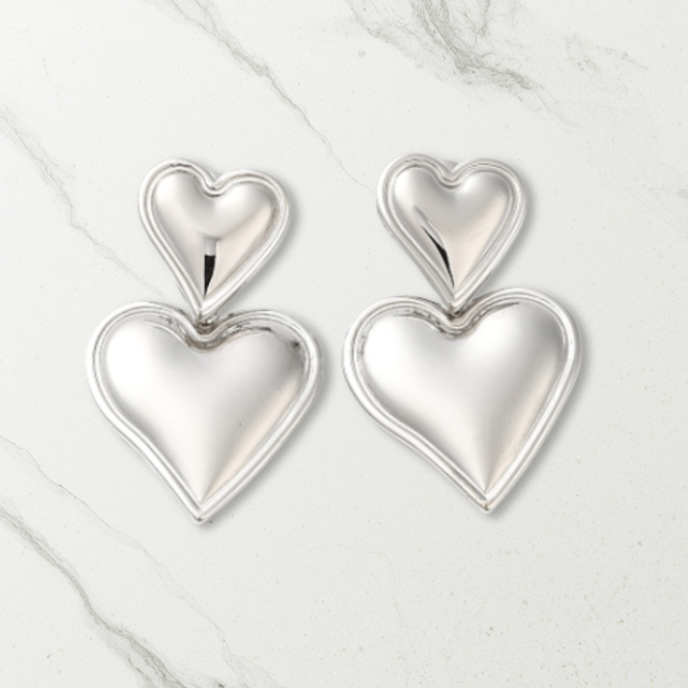 Double Heart Earrings