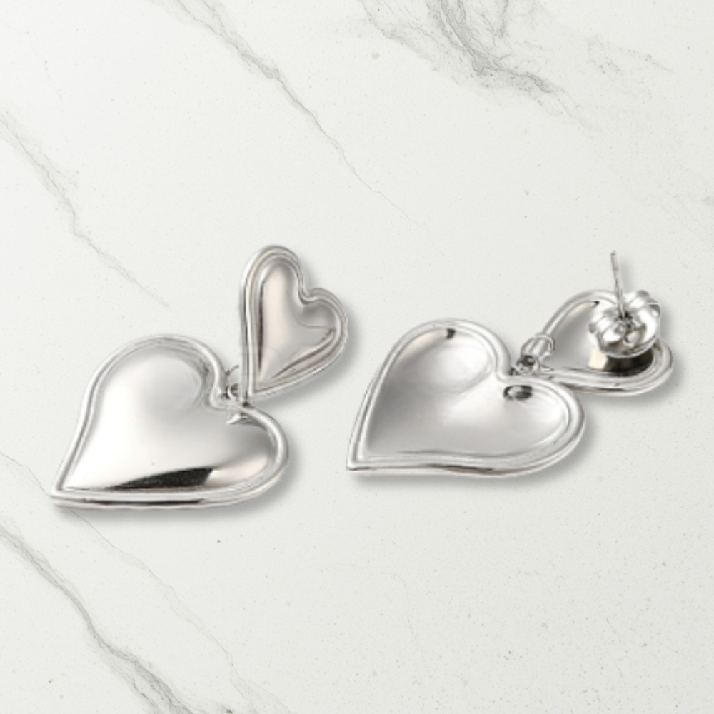 Double Heart Earrings