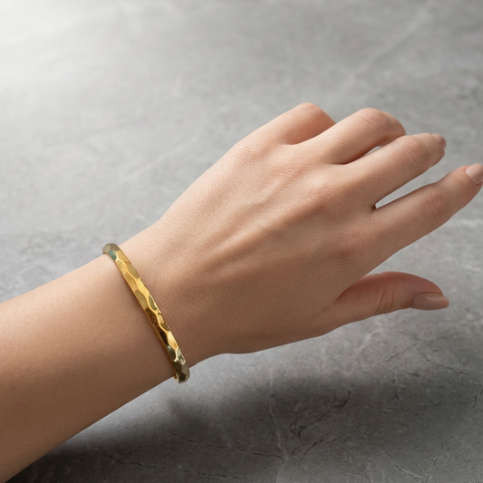 Faceted Cuff Bangle