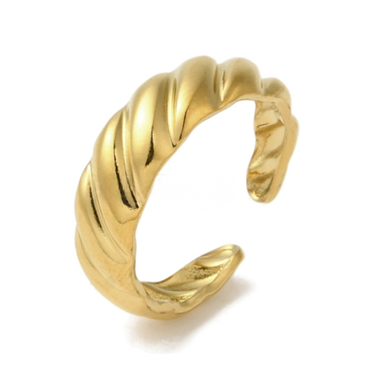Gold Twist Ring - Adjustable