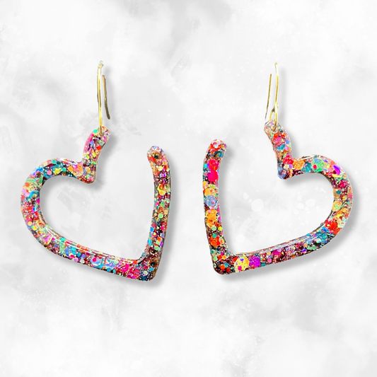 Opal Heart Sparkle Earrings